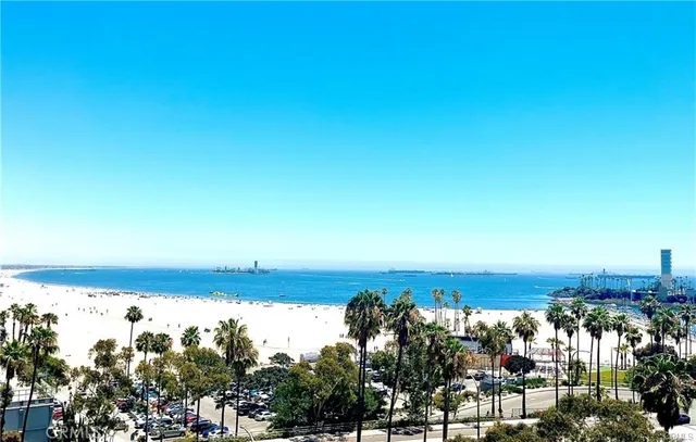 a view of ocean with a city