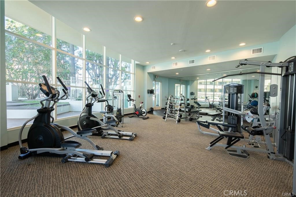 700 East Ocean Boulevard, Unit 1104 Long Beach, CA 90802 - Photo 37 of 47 a view of a room with gym equipment