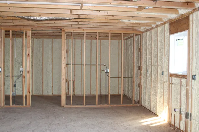 a view of wooden door