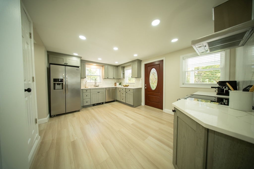 293 Brookfield Road Brimfield, MA 01010 - Photo 8 of 30 a kitchen with stainless steel appliances granite countertop a refrigerator and a sink
