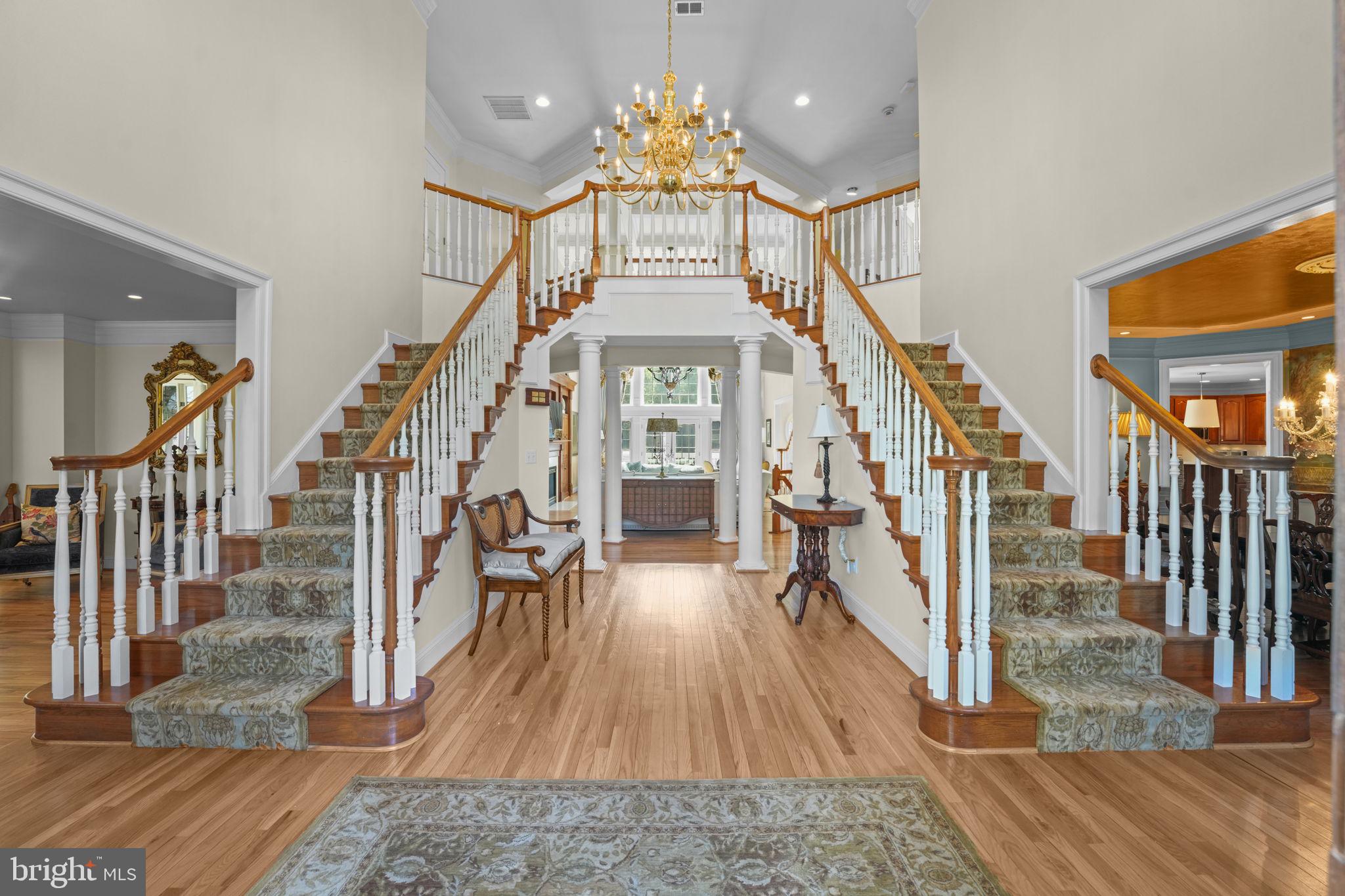 11431 Woolington Road Great Falls, VA 22066 - Photo 48 of 49 Elegant Double Staircase Foyer