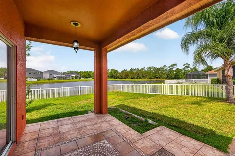 a view of a backyard with a garden