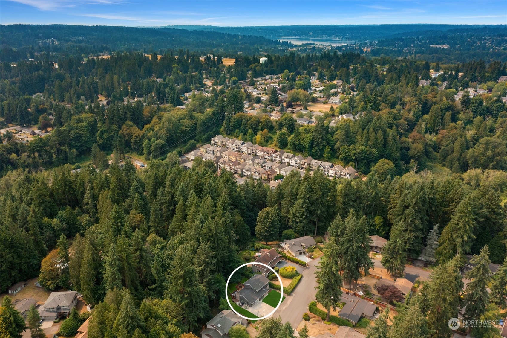 9523 Northeast 198th Street Bothell, WA 98011 - Photo 38 of 39 an aerial view of a city with lots of residential buildings