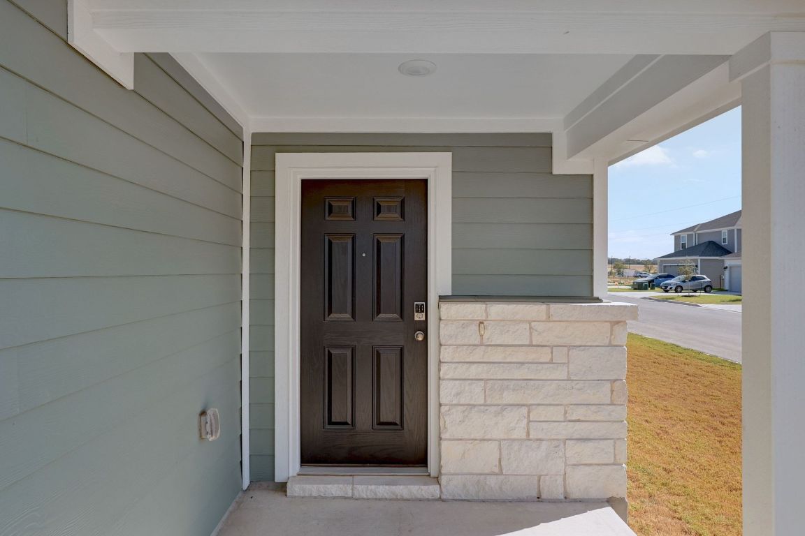 a view of front door of house