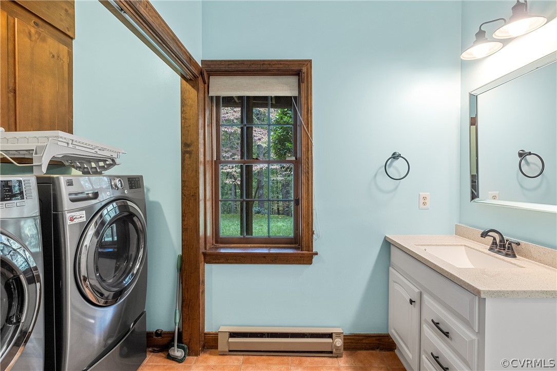 3022 River Hills Lane Midlothian, VA 23113 - Photo 37 of 45 a utility room with dryer and washer