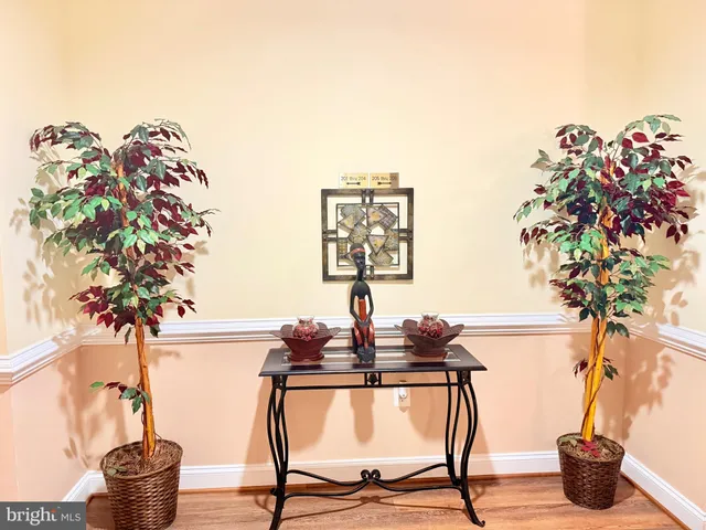 a view of balcony and wooden floor