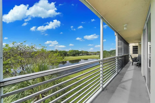 a view of balcony with couch