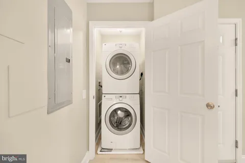 a view of washer and dryer in a utility room