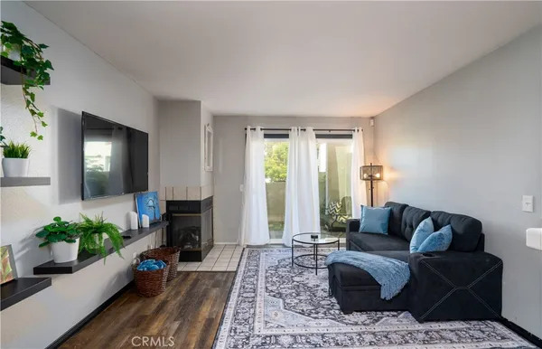 a living room with furniture and a couch