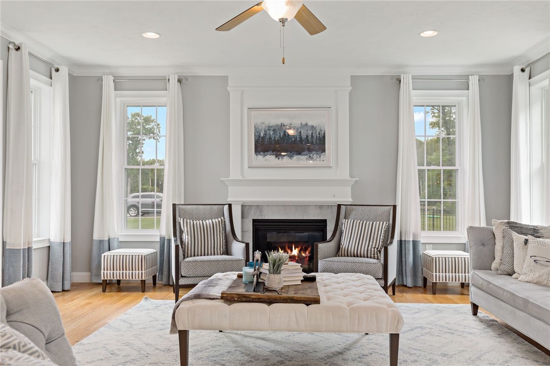 44 Lantern Road Lincoln, RI 02865 - Photo 9 of 50 Stunning and elegant living room with fireplace.