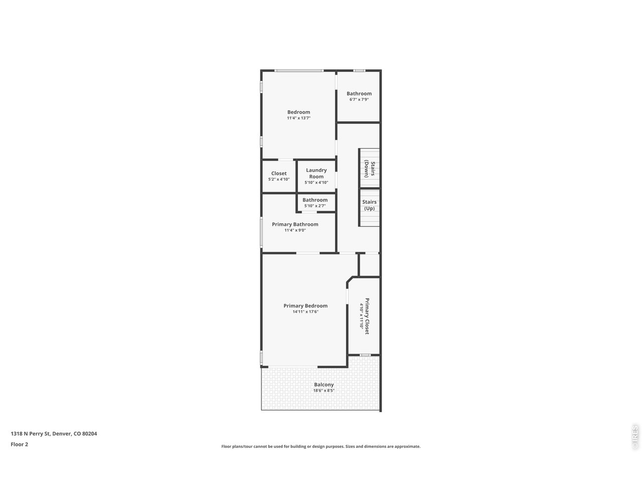 1318 Perry Street Denver, CO 80204 - Photo 48 of 50 2nd level floor plan