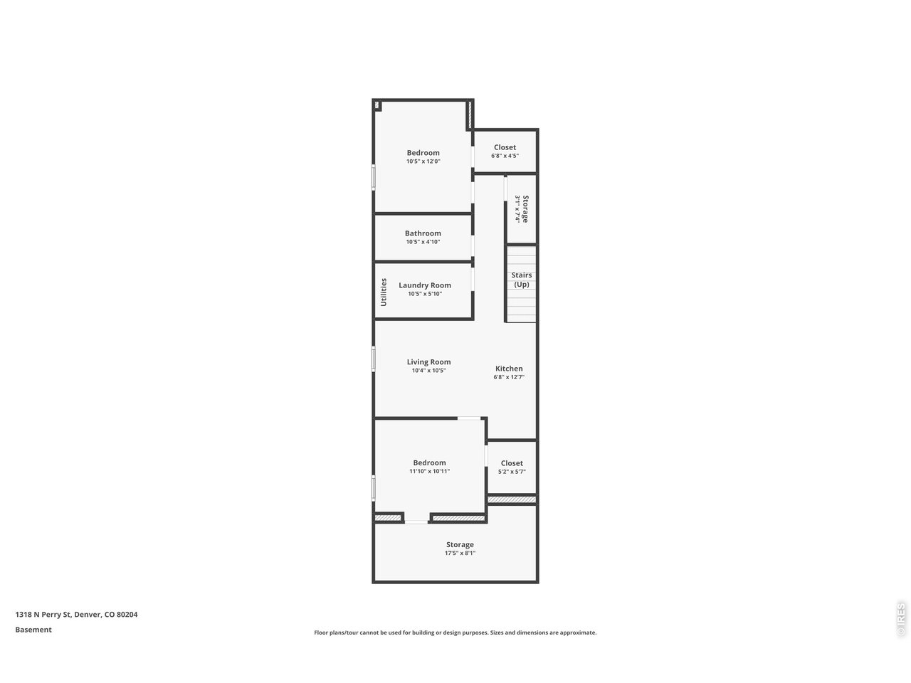 1318 Perry Street Denver, CO 80204 - Photo 50 of 50 Basement floor plan