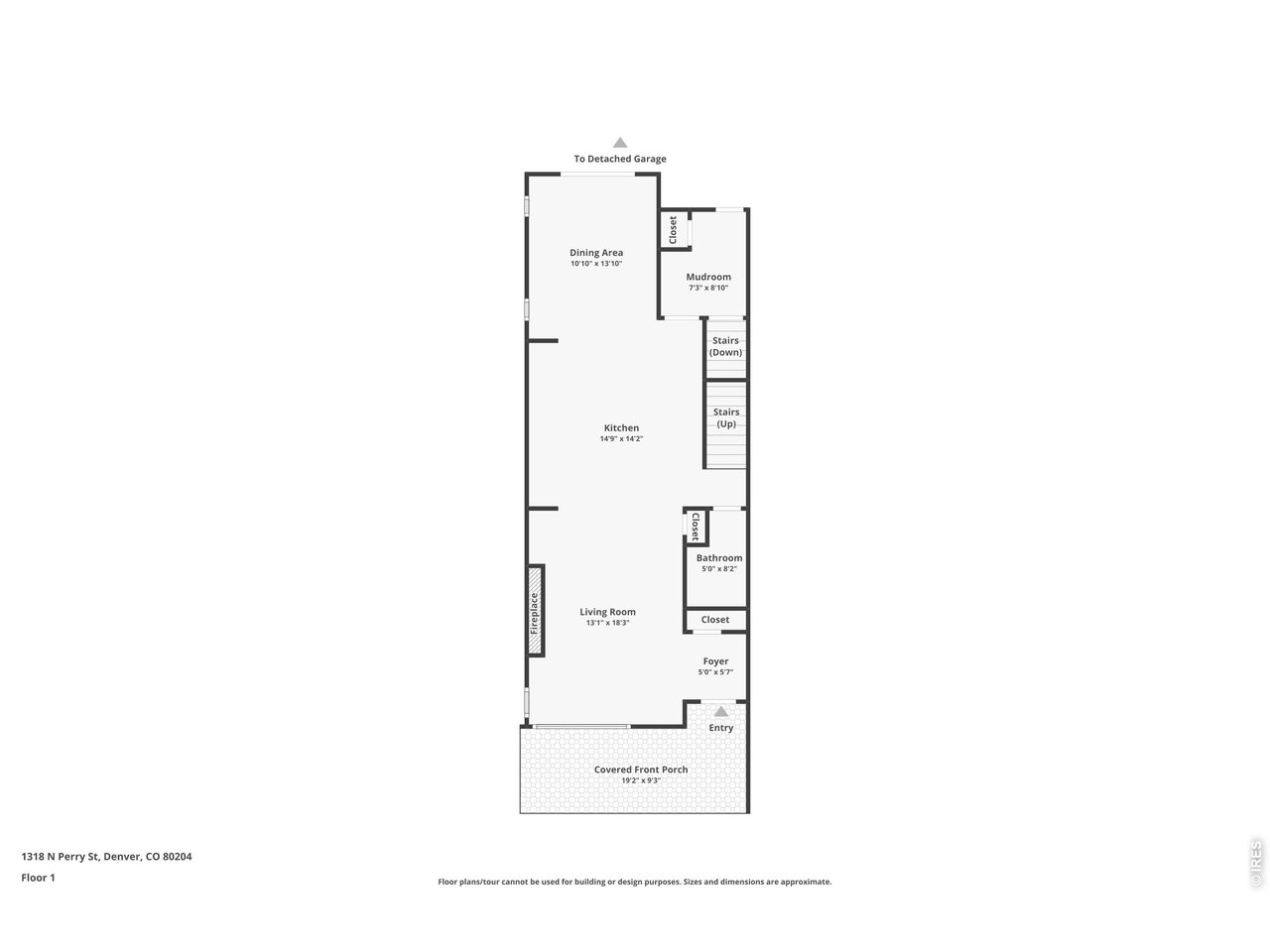 1318 Perry Street Denver, CO 80204 - Photo 47 of 50 Main level floor plan