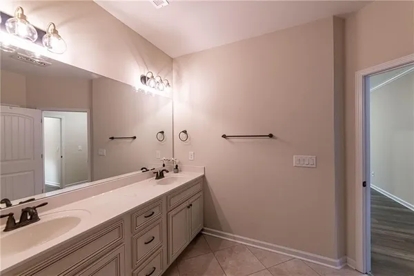 a building outdoor space with a bench