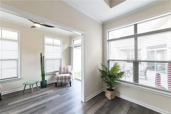 an empty room with a window