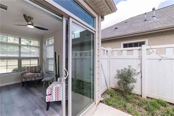a view of outdoor space with deck and yard