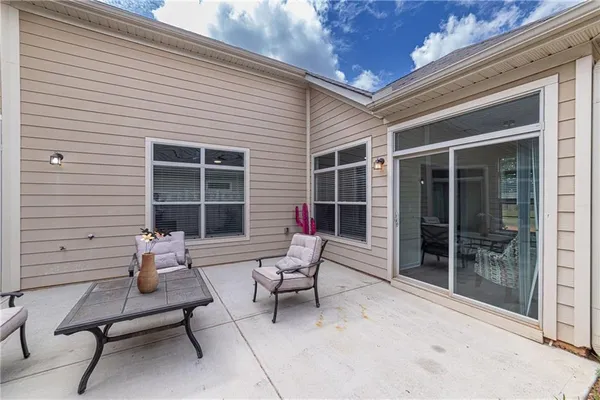a view of a street with brick building in front of it