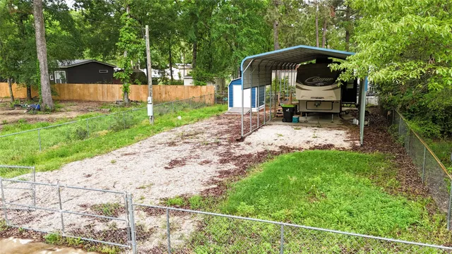 a view of a bench in the garden