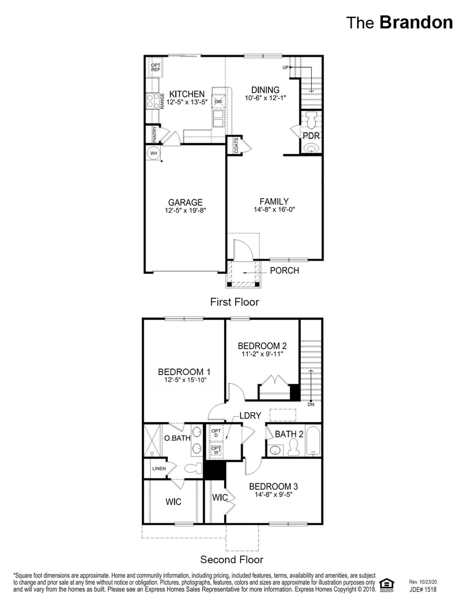 171 Ivory Shadow Road Summerville, SC 29486 - Photo 42 of 42 Brandon Floor Plan