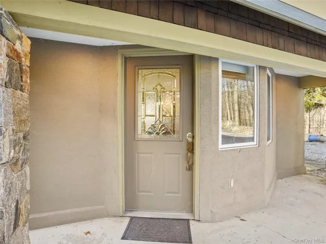 a view of an front door