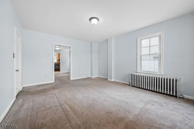 a view of a room with garage