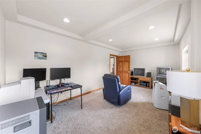 a view of a storage and utility room