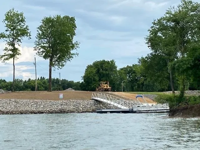 a view of a road with a yard