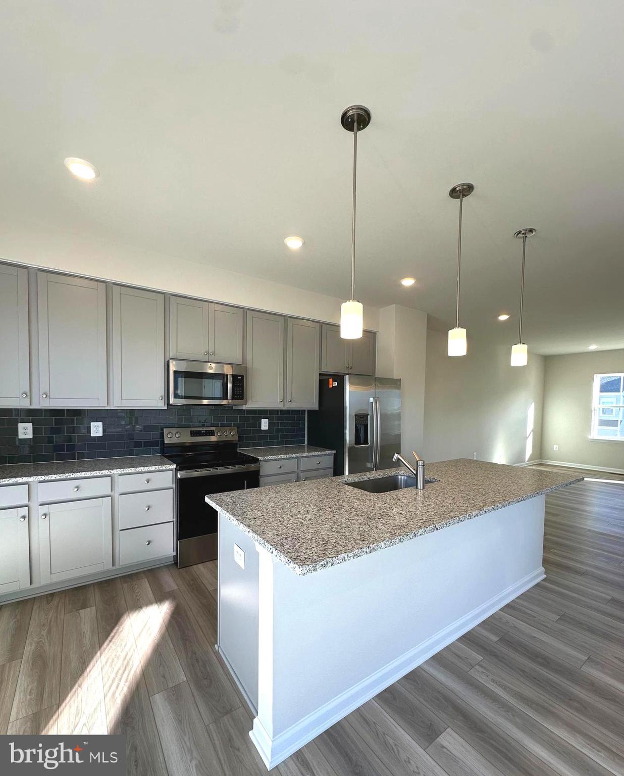 317 Short Br Drive Ranson, WV 25438 - Photo 8 of 41 a kitchen with stainless steel appliances granite countertop a sink a stove and a wooden floor