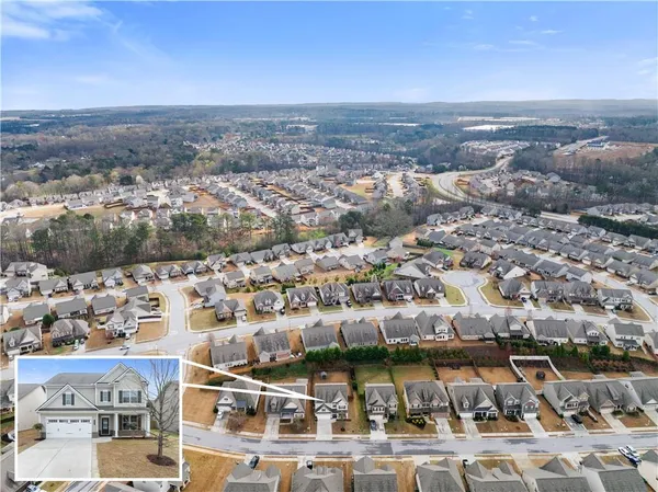 an aerial view of a city