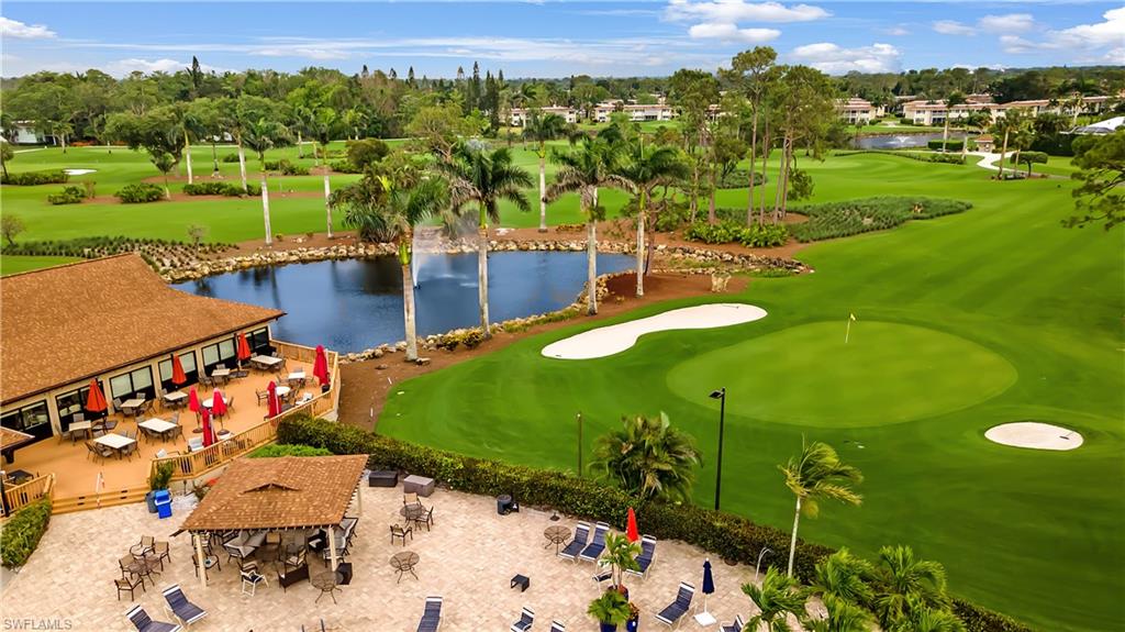 Golf Course and Patio Area