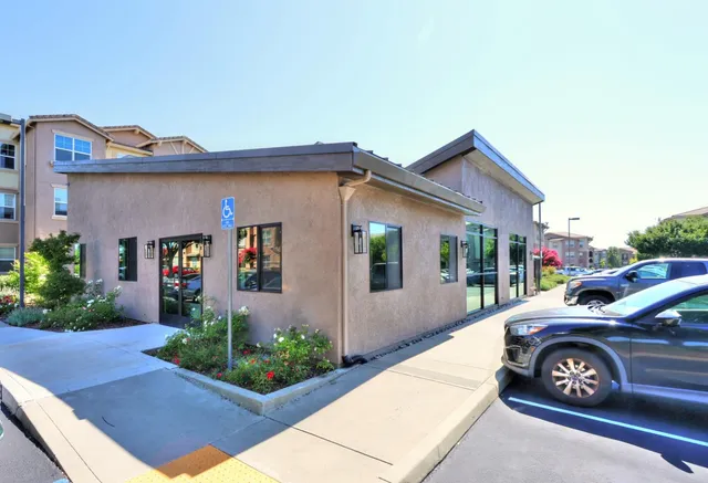 a view of a city with tall buildings