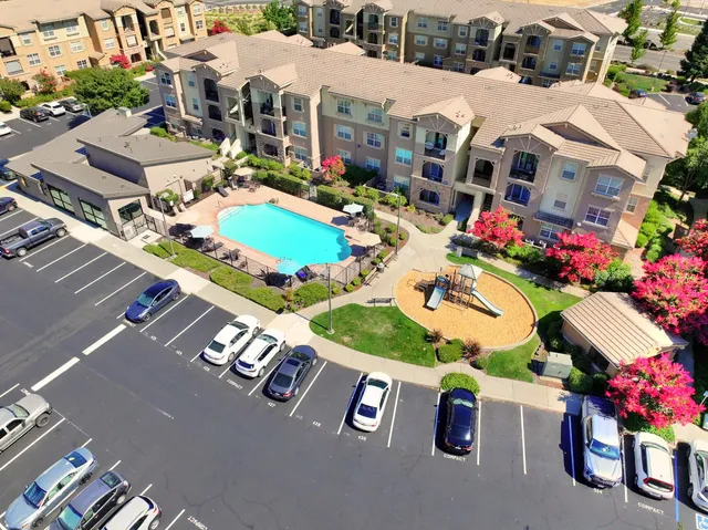 an aerial view of a city