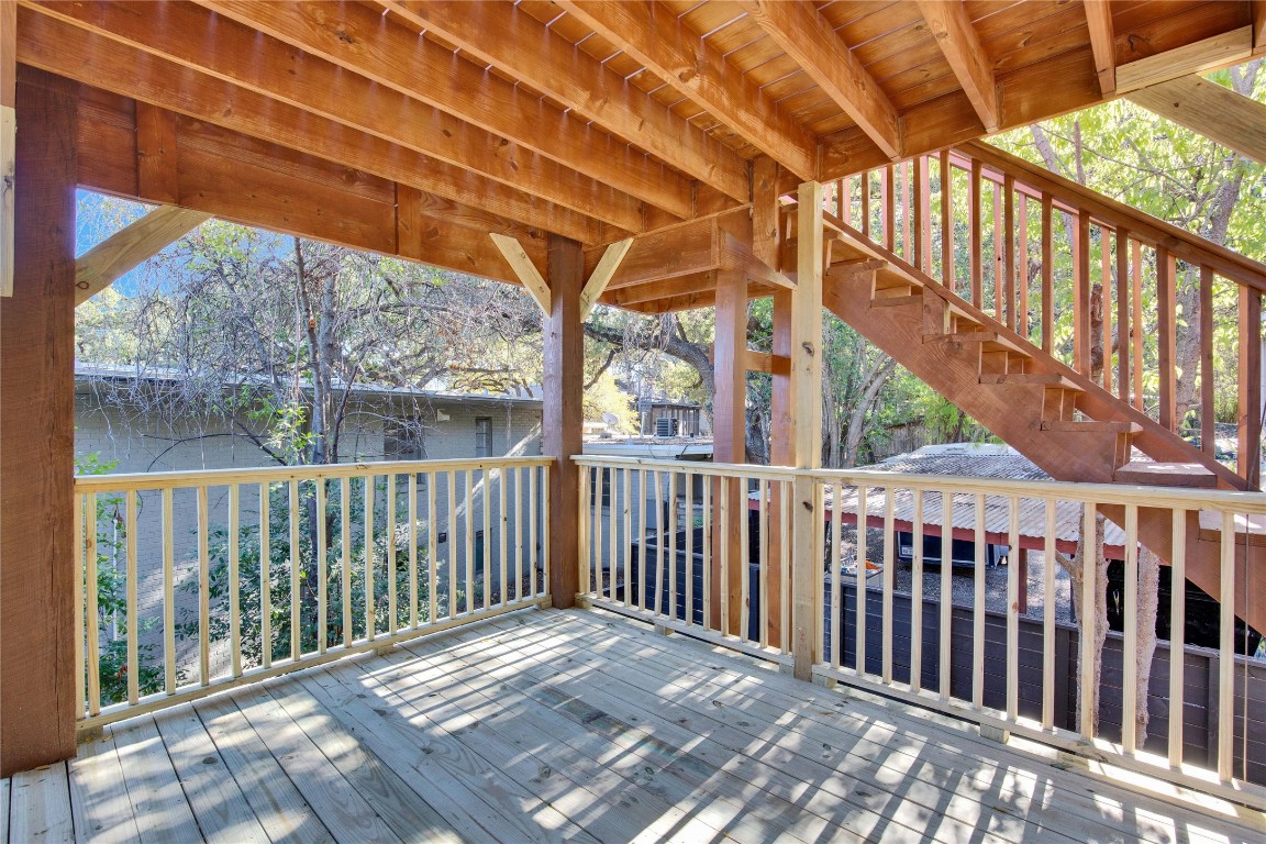 1115 Enfield Road, Unit C Austin, TX 78703 - Photo 21 of 26 a view of wooden deck