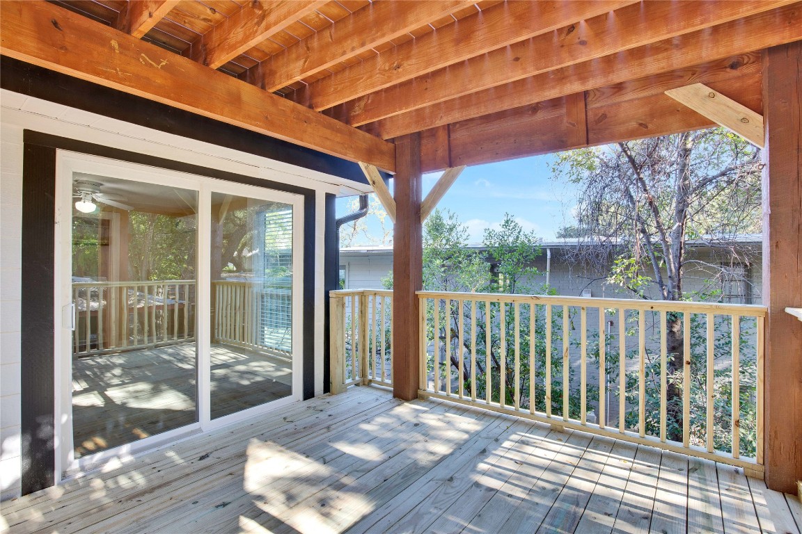 1115 Enfield Road, Unit C Austin, TX 78703 - Photo 22 of 26 a porch with view of outdoor space