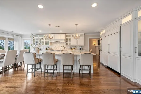 a view of kitchen with breakfast area