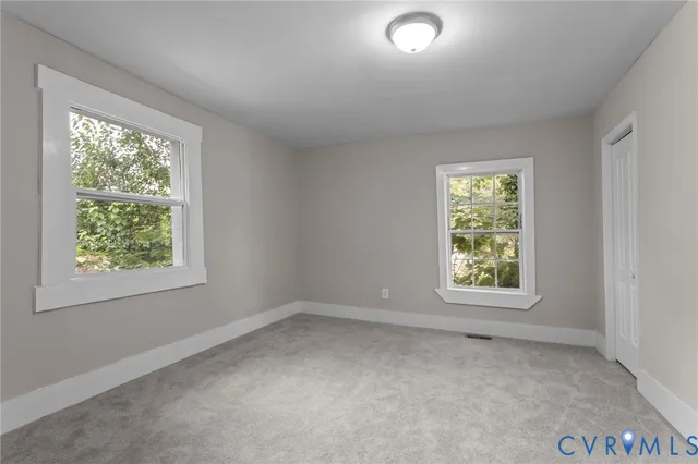 an empty room with a window