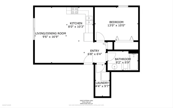$1,525 | 3423 Ridgeland Avenue, Unit 102, Berwyn, IL 60402