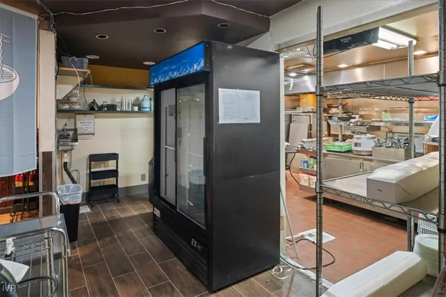 a kitchen with lots of counter top space