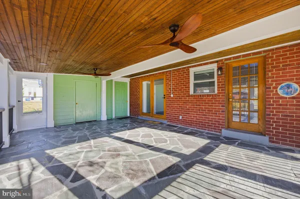 a view of front door of house