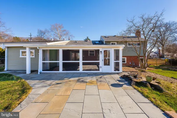 a view of a house with a large window