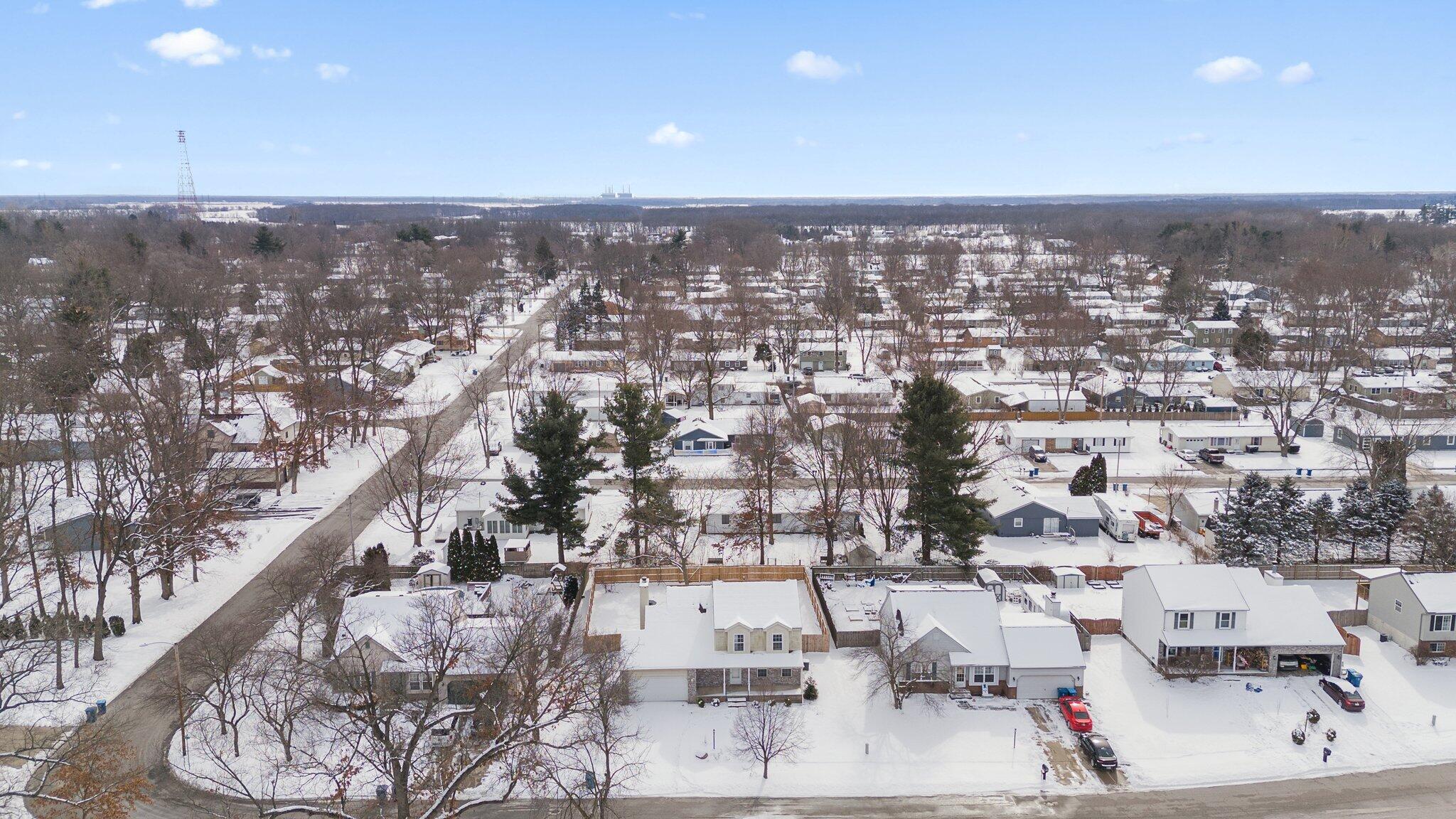 505 Wesley Road Kouts, IN 46347 - Photo 34 of 36 an aerial view of multiple house
