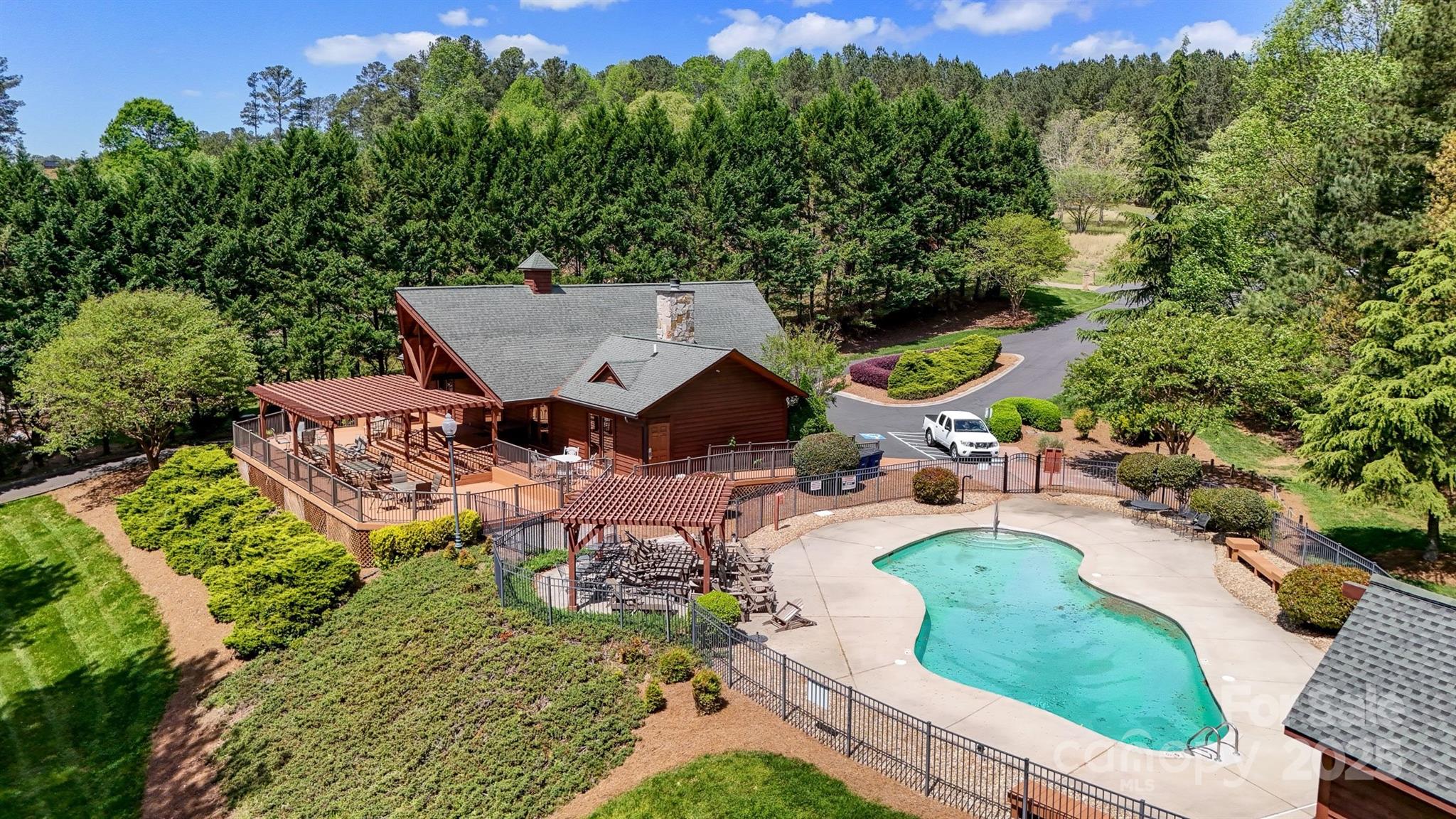 5690 Anchor Drive Granite Falls, NC 28630 - Photo 44 of 48 an aerial view of a house with garden space and street view