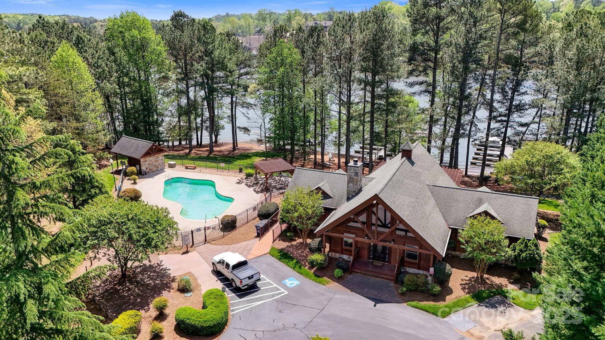 5690 Anchor Drive Granite Falls, NC 28630 - Photo 45 of 48 an aerial view of a house with garden space and street view