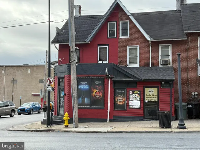 a front view of brick house