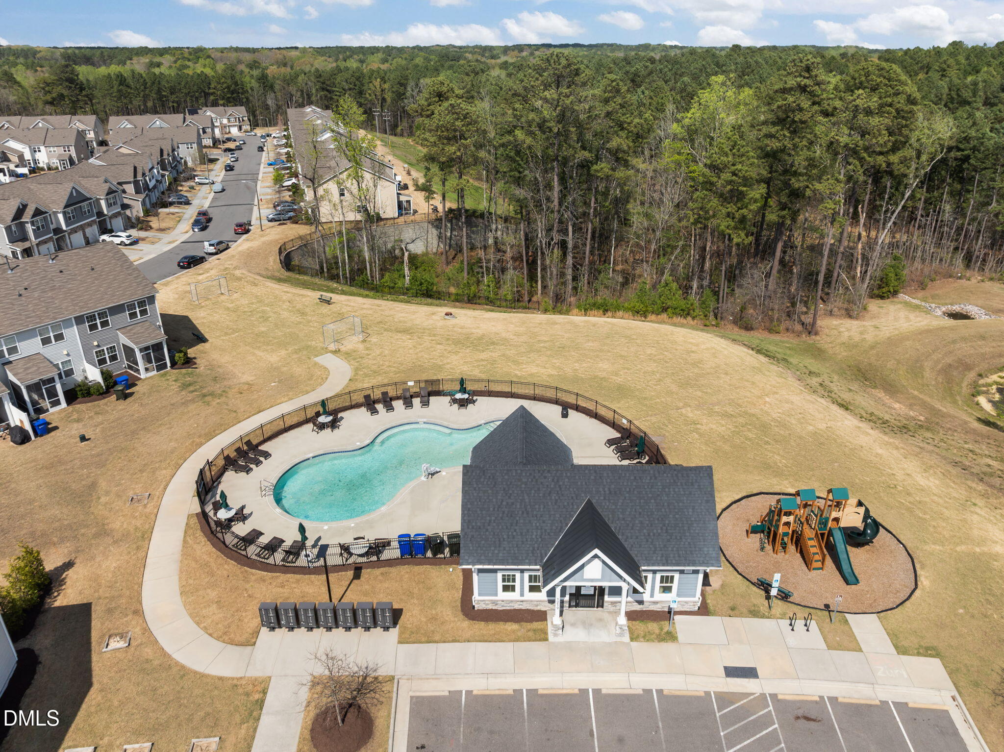 1050 Gentle Reed Drive Durham, NC 27703 - Photo 33 of 37 an aerial view of a house with outdoor space