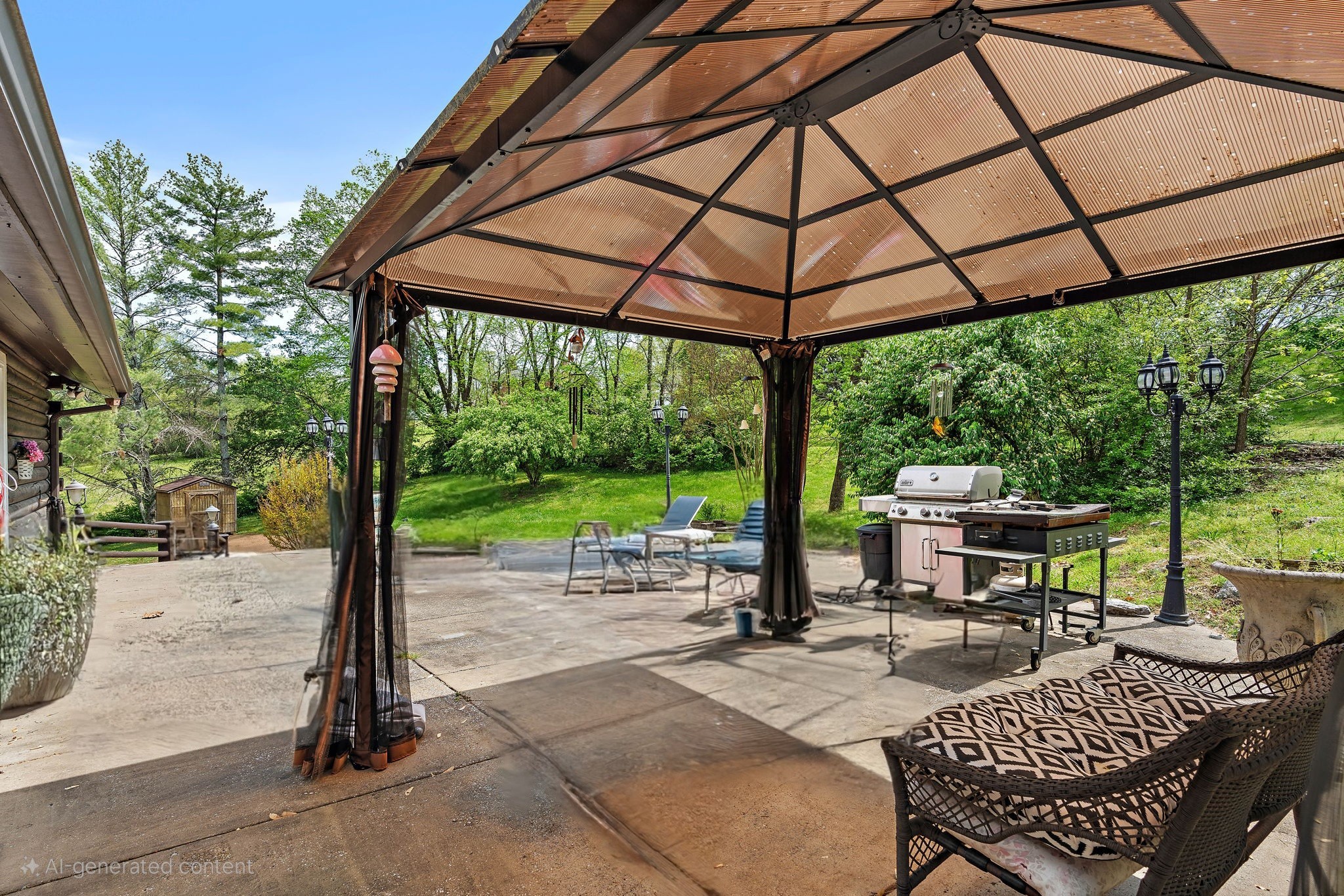 5521 Cane Ridge Road Antioch, TN 37013 - Photo 29 of 32 a view of a patio with a table chairs and a backyard