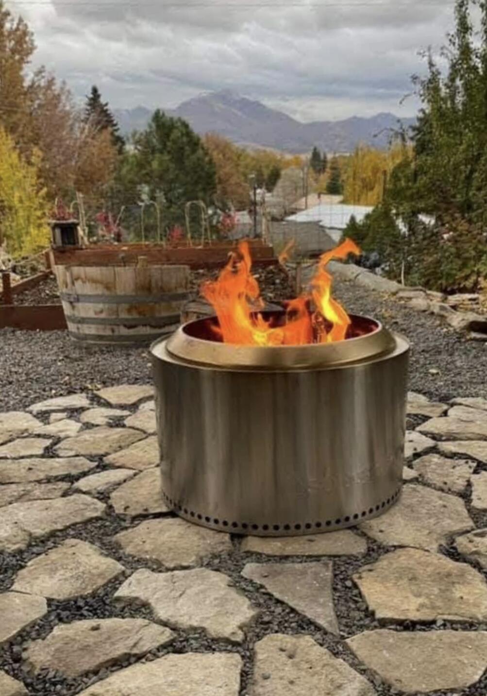 206 Front Street Prairie City, OR 97869 - Photo 61 of 77 Solo Stove fire pit with view of the mountains