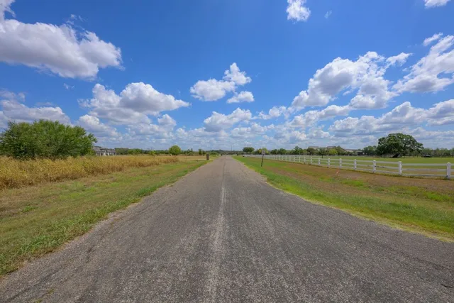 a view of a lake with a city