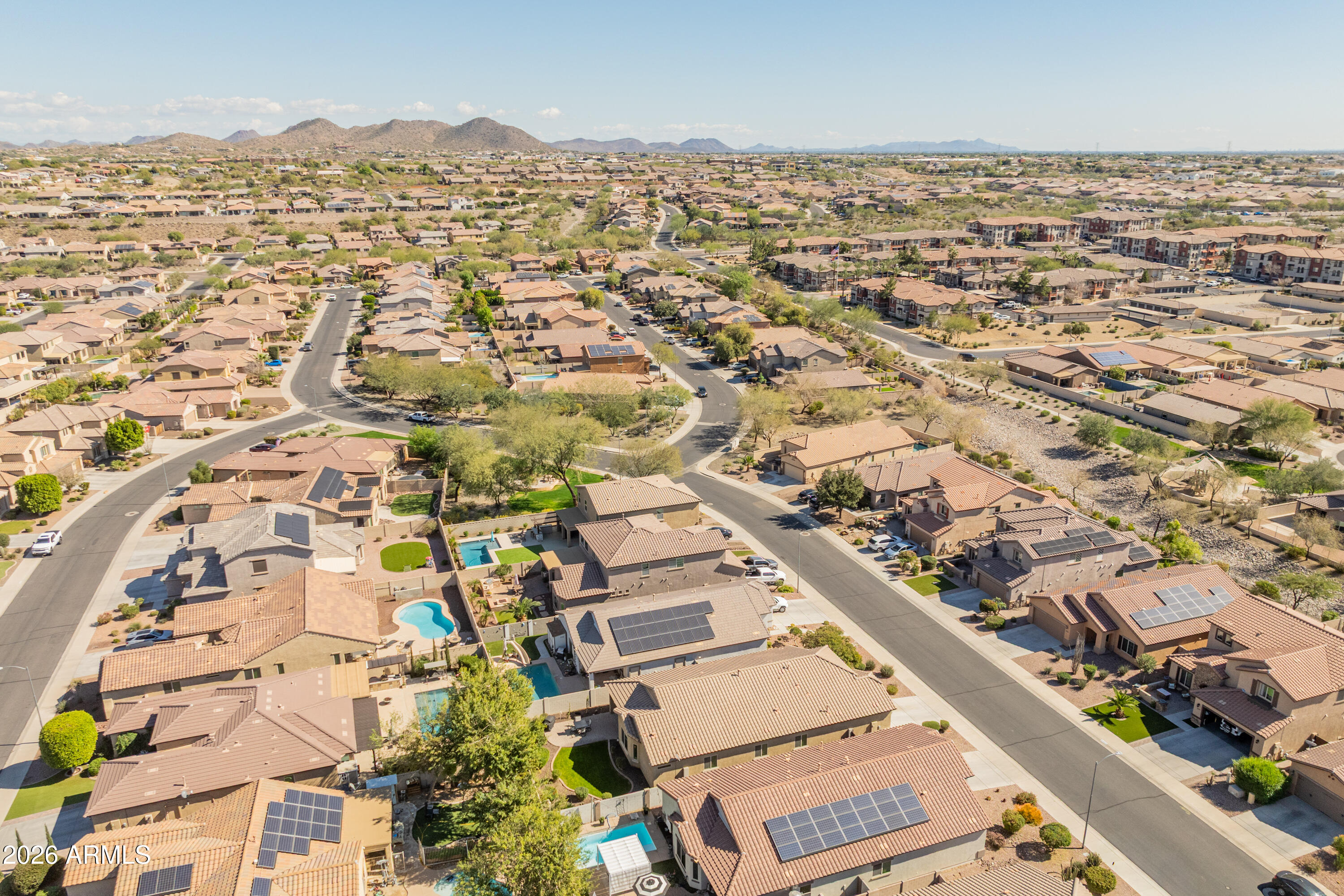 10772 West Yearling Road Peoria, AZ 85383 - Photo 39 of 39 an aerial view of residential houses with outdoor space