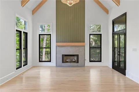 a view of an entryway with a window